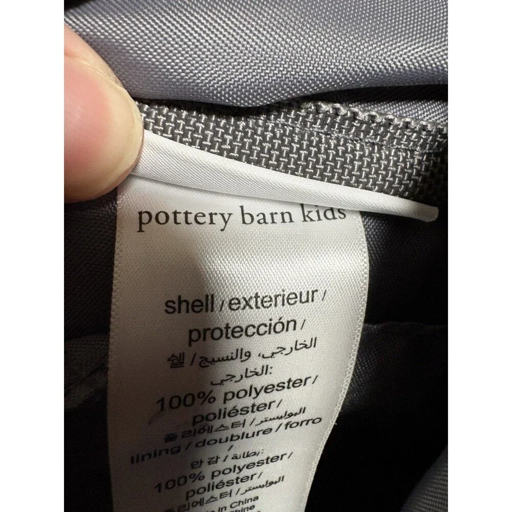 Pottery Barn Kids Mackenzie Backpack Blue Grey Camo Adjustable School Bag